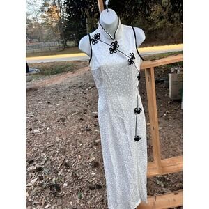 White‎ Vintage Dress Sabora Medium Floor Length